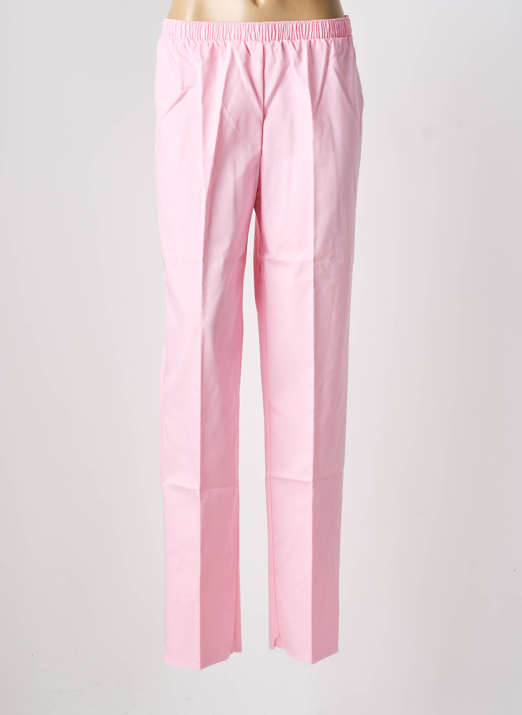 Pantalon slim talie elastică mărime normală roz GEVANA femeie
