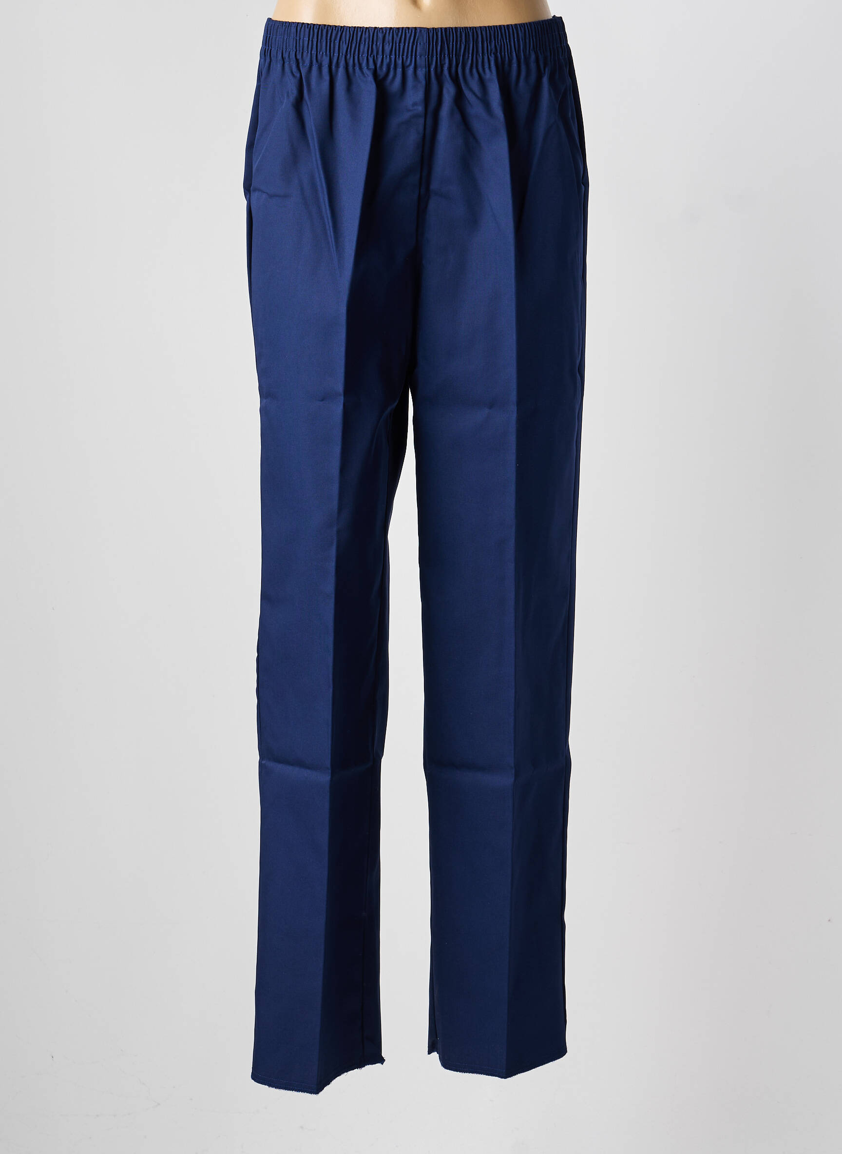 Pantalon slim talie elastică mărime normală albastru GEVANA femeie