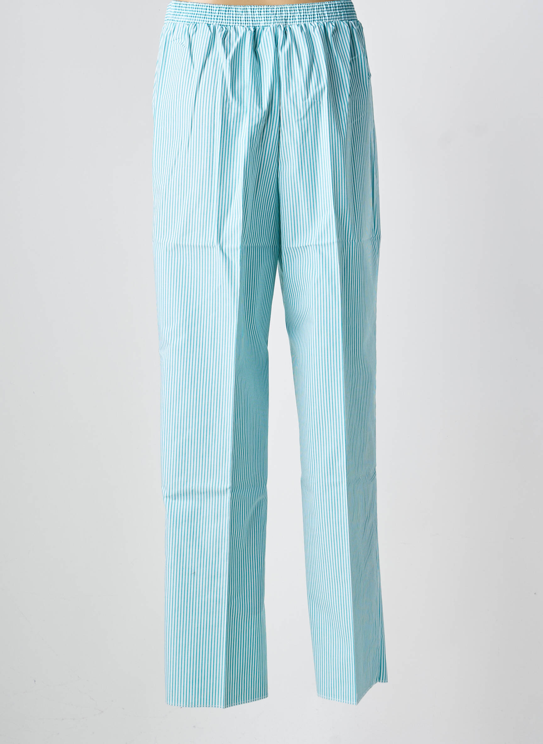 Pantalon drept talie elastică mărime normală verde GEVANA femeie
