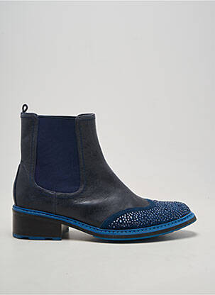 Botine/ghete material neted toc de 4 la 6 cm albastru MAM'ZELLE femeie