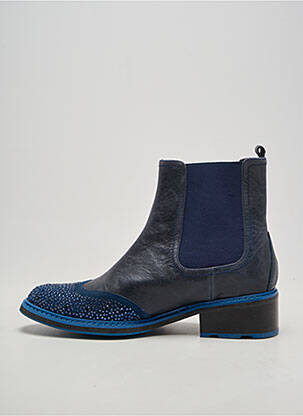 Botine/ghete material neted toc de 4 la 6 cm albastru MAM'ZELLE femeie