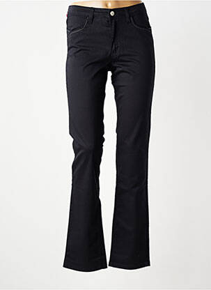 Pantalon drept țesătură poplin mărime normală negru KANOPE femeie