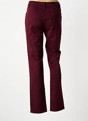 Pantalon chino țesătură poplin mărime normală violet KANOPE femeie