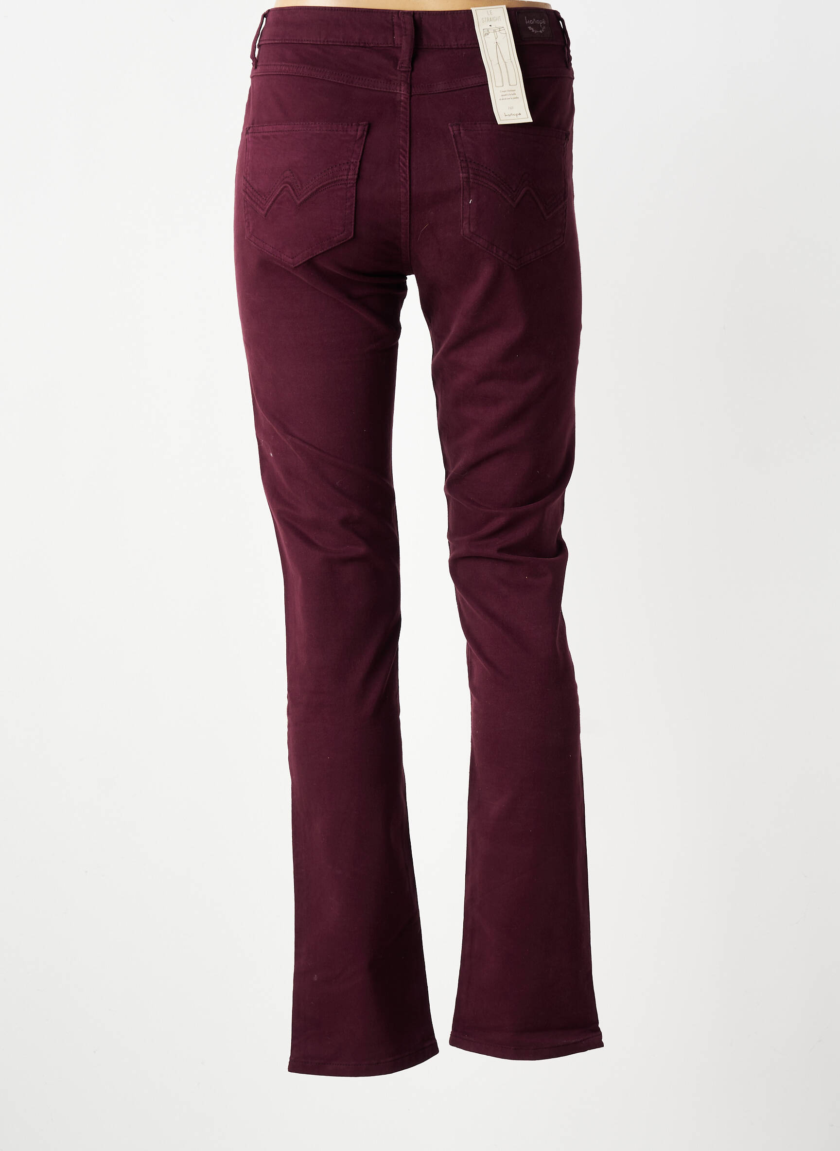 Pantalon drept elasticitate talie înaltă violet KANOPE femeie