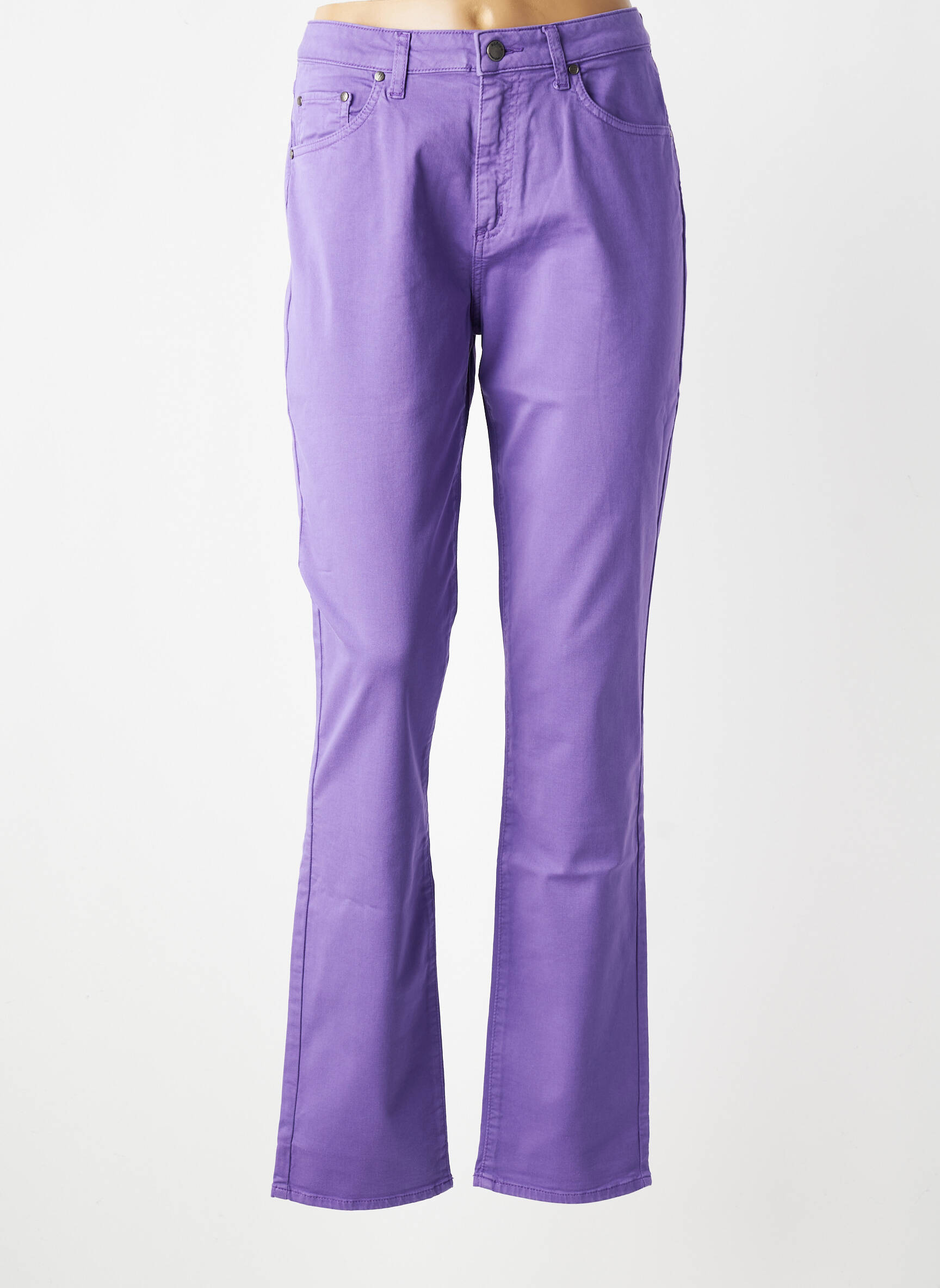 Pantalon drept elasticitate mărime normală violet KANOPE femeie