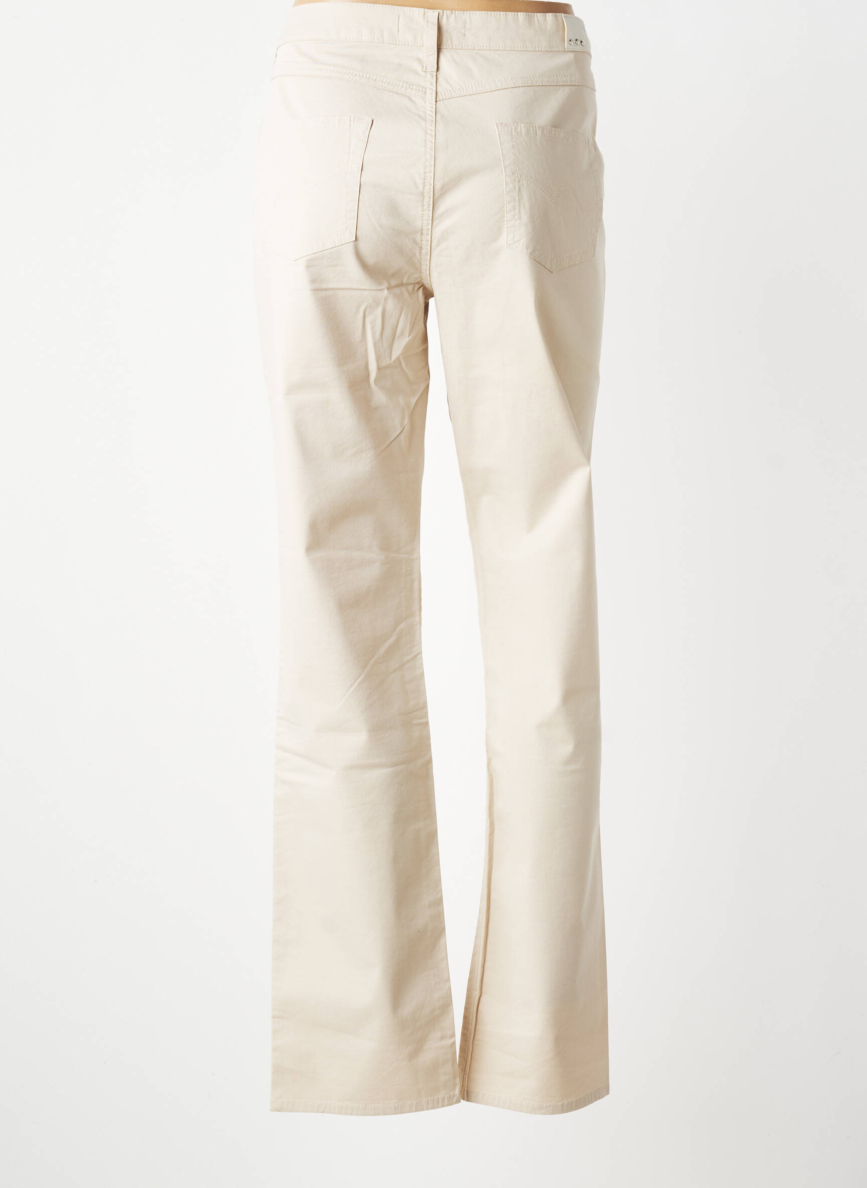 Pantalon drept țesătură poplin mărime normală gri KANOPE femeie
