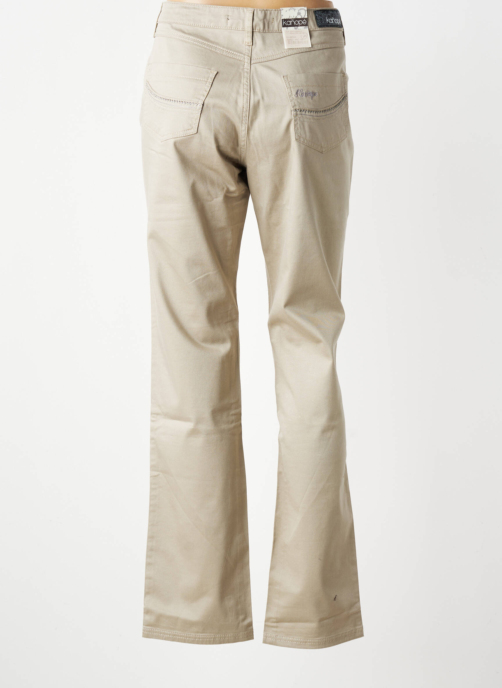 Pantalon drept elasticitate mărime normală bej KANOPE femeie