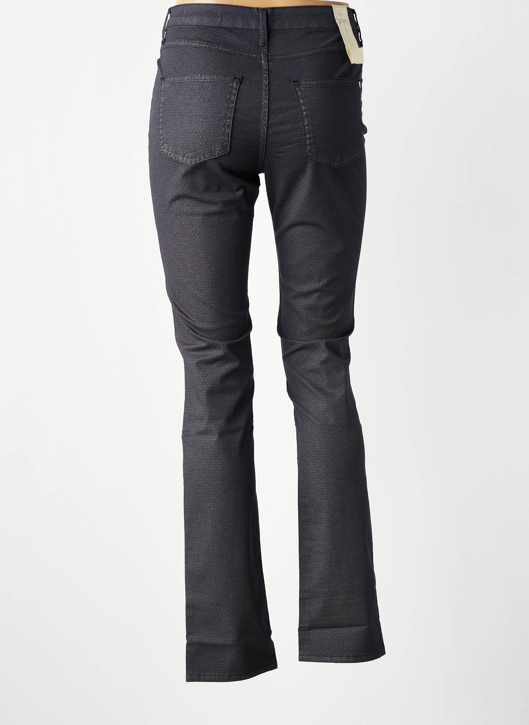 Pantalon slim țesătură poplin mărime normală gri KANOPE femeie