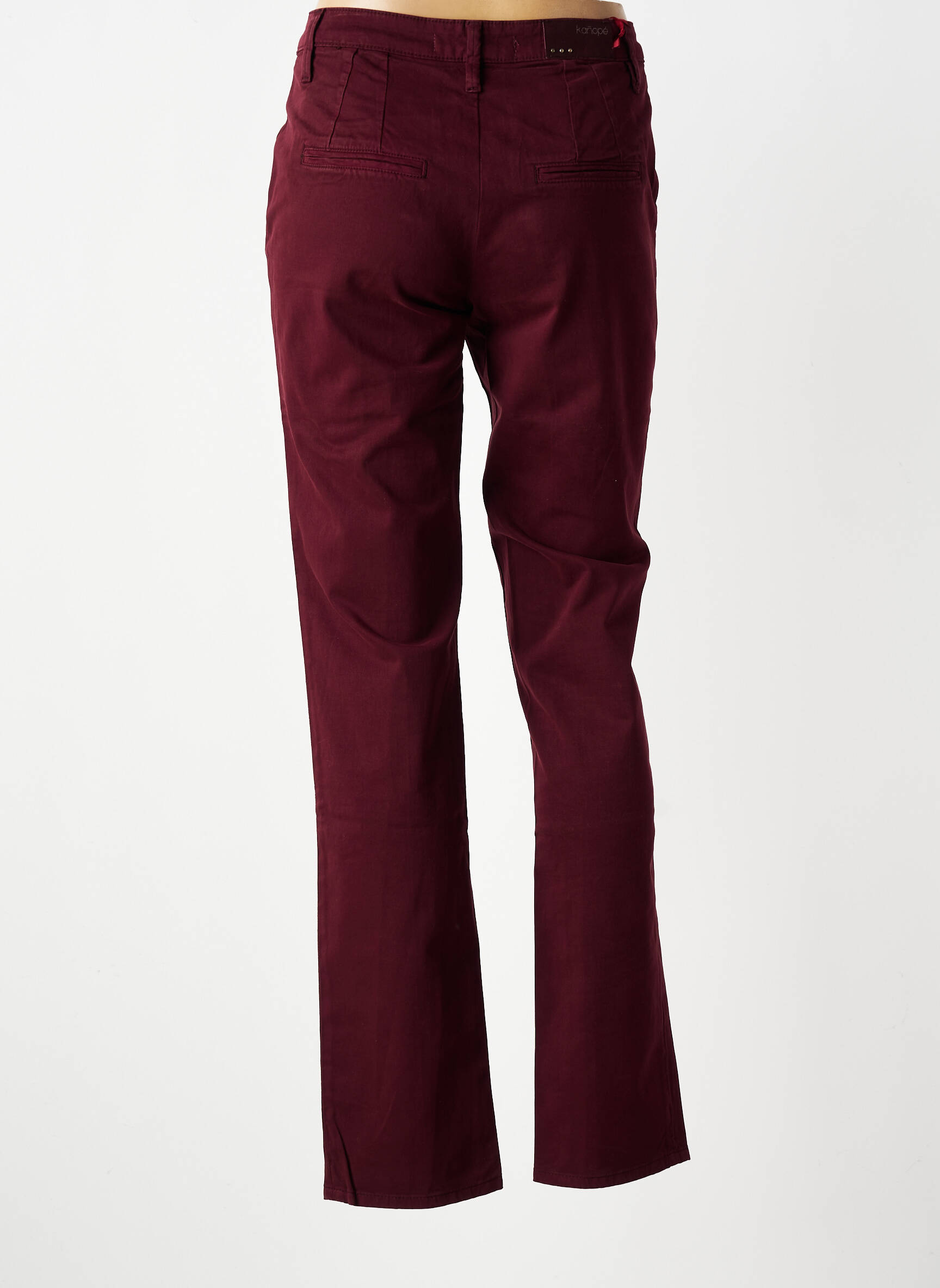 Pantalon chino țesătură poplin mărime normală violet KANOPE femeie