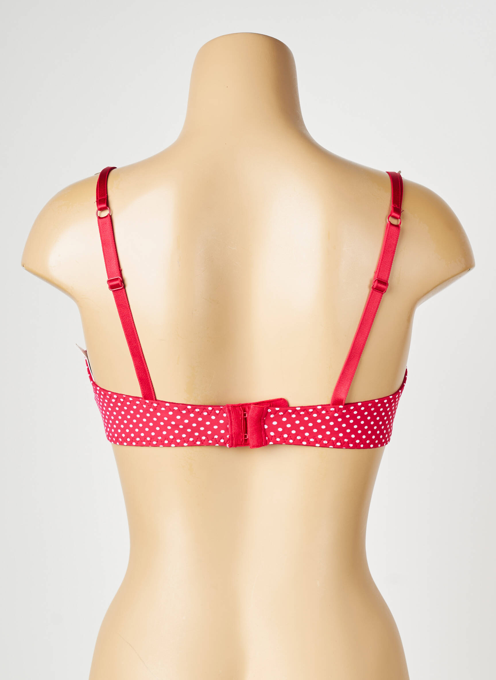 Sutien efect material satinat sutien cupe întregi cu decolteu înalt roșu PASSIONATA femeie