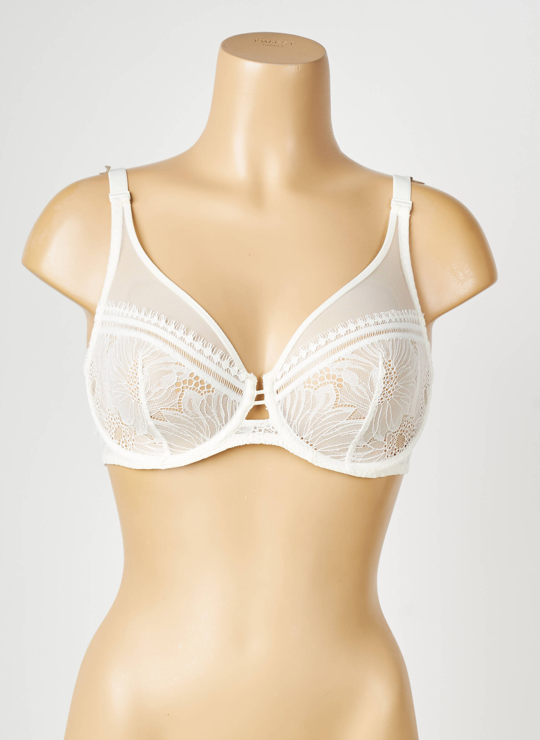Sutien broderie sutien cupe întregi cu decolteu înalt alb SIMONE PERELE femeie