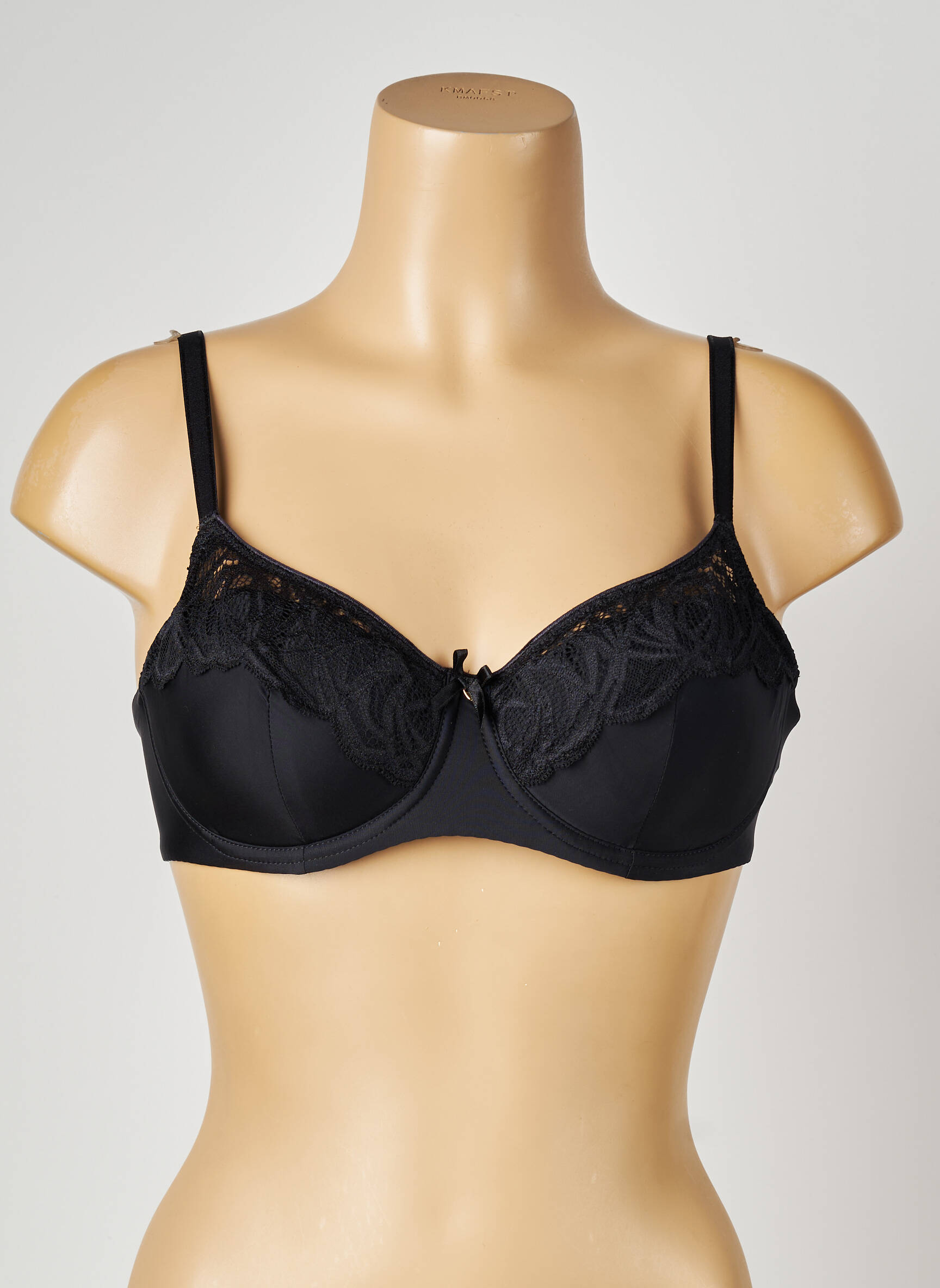 Sutien efect material satinat top sutien modelat negru FEMILET femeie