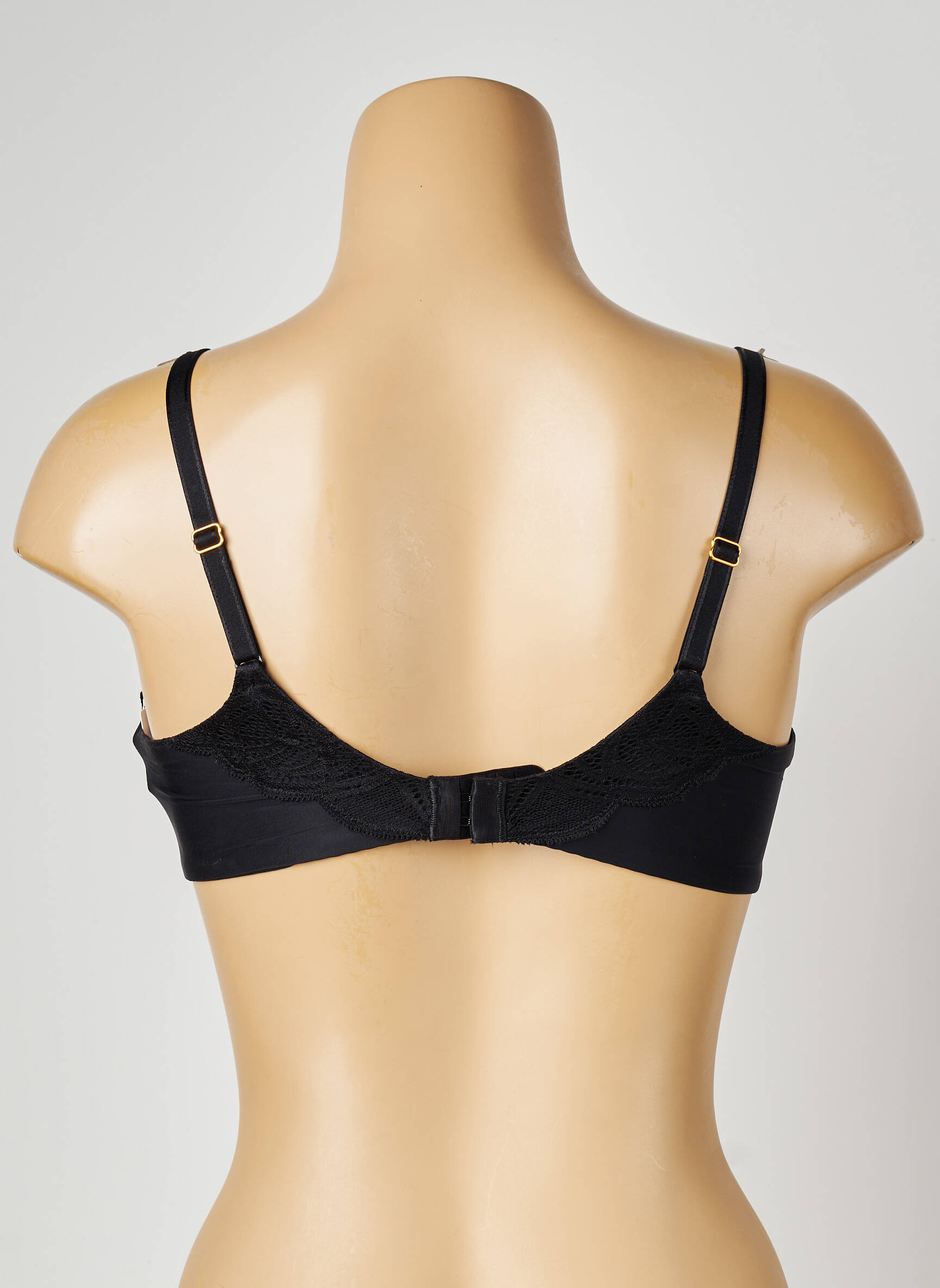 Sutien efect material satinat top sutien modelat negru FEMILET femeie