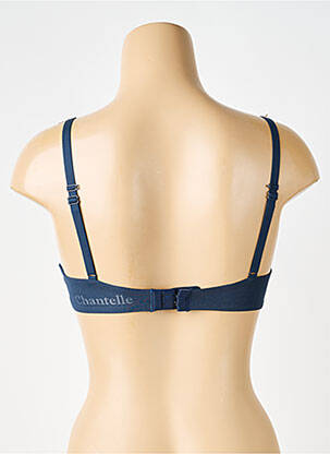 Sutien efect material satinat sutien cupe întregi cu decolteu înalt albastru CHANTELLE femeie