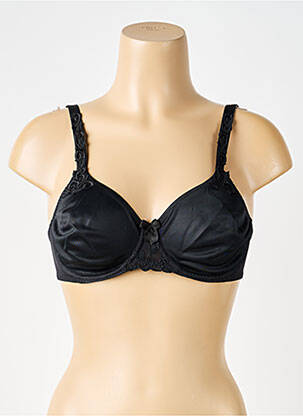 Sutien efect material satinat sutien cupe întregi cu decolteu înalt negru SIMONE PERELE femeie
