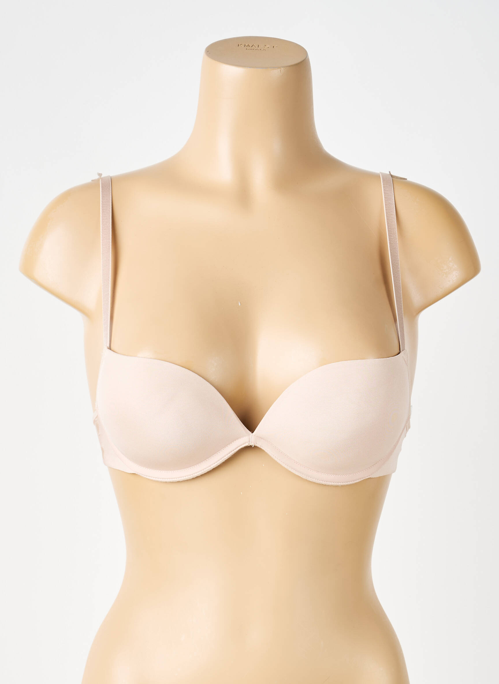 Sutien efect material satinat top sutien push-up culoare piersică PASSIONATA femeie