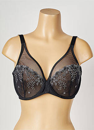 Sutien broderie sutien cupe întregi cu decolteu înalt negru SIMONE PERELE femeie