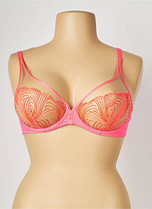 Sutien broderie sutien cupe întregi cu decolteu înalt roz SIMONE PERELE femeie