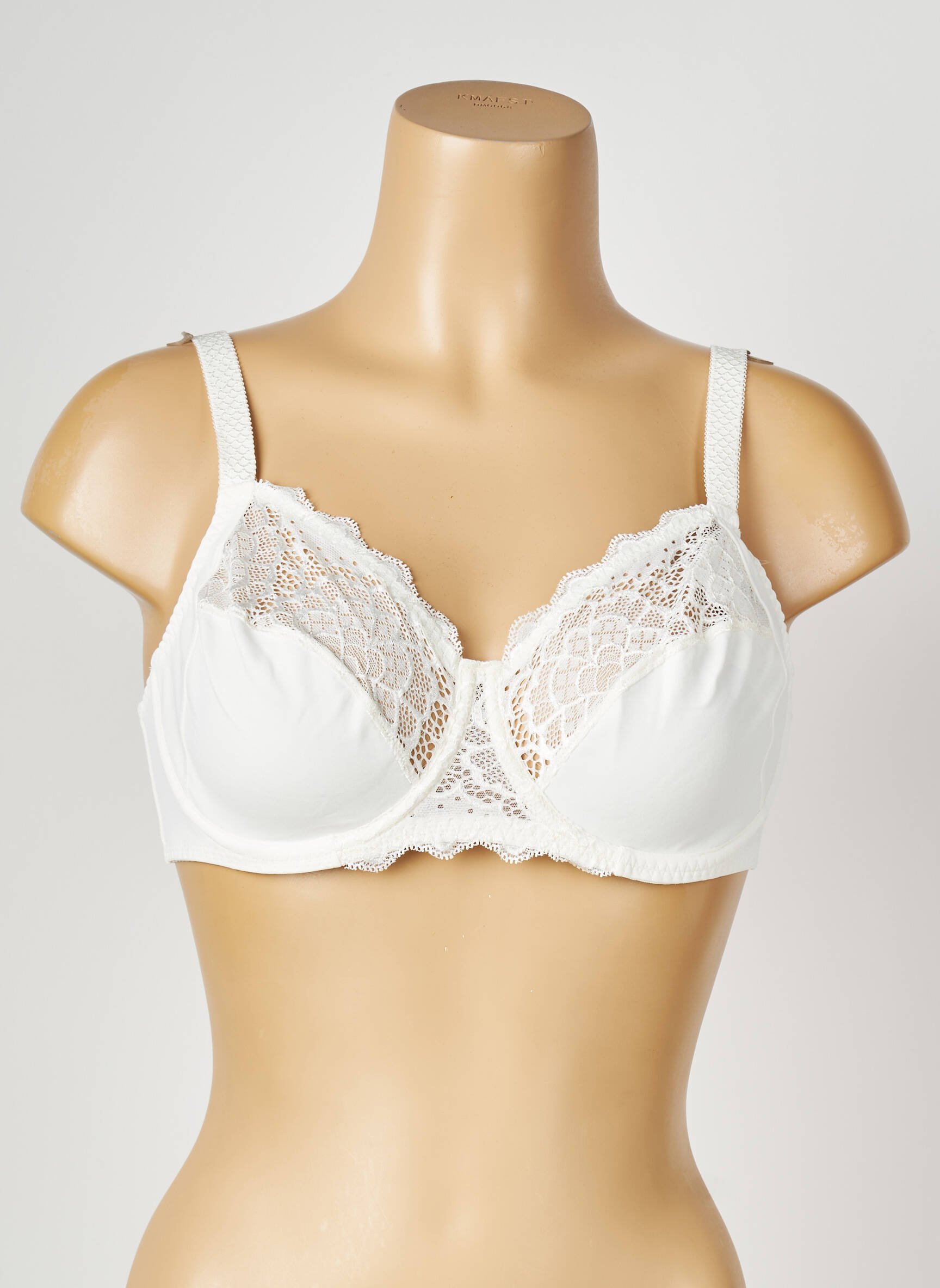 Sutien broderie sutien cupe întregi cu decolteu înalt alb SIMONE PERELE femeie
