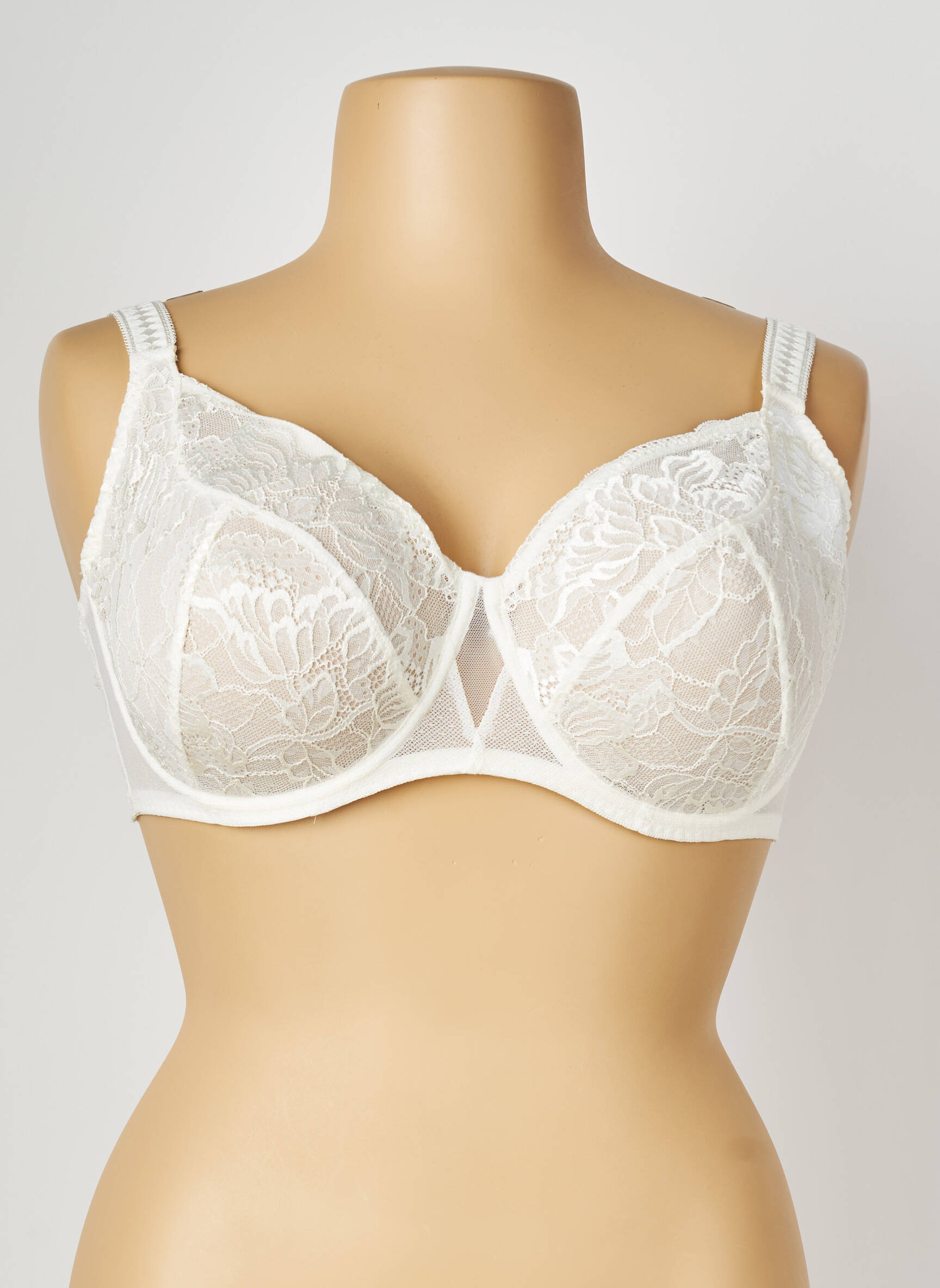 Sutien broderie sutien cupe întregi cu decolteu înalt alb SIMONE PERELE femeie