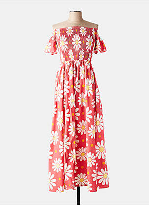 Rochie lungă mâneci scurte mâneci scurte roz DANCING DAYS femeie