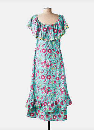 Rochie lungă mâneci scurte mâneci scurte verde RHUM RAISIN femeie