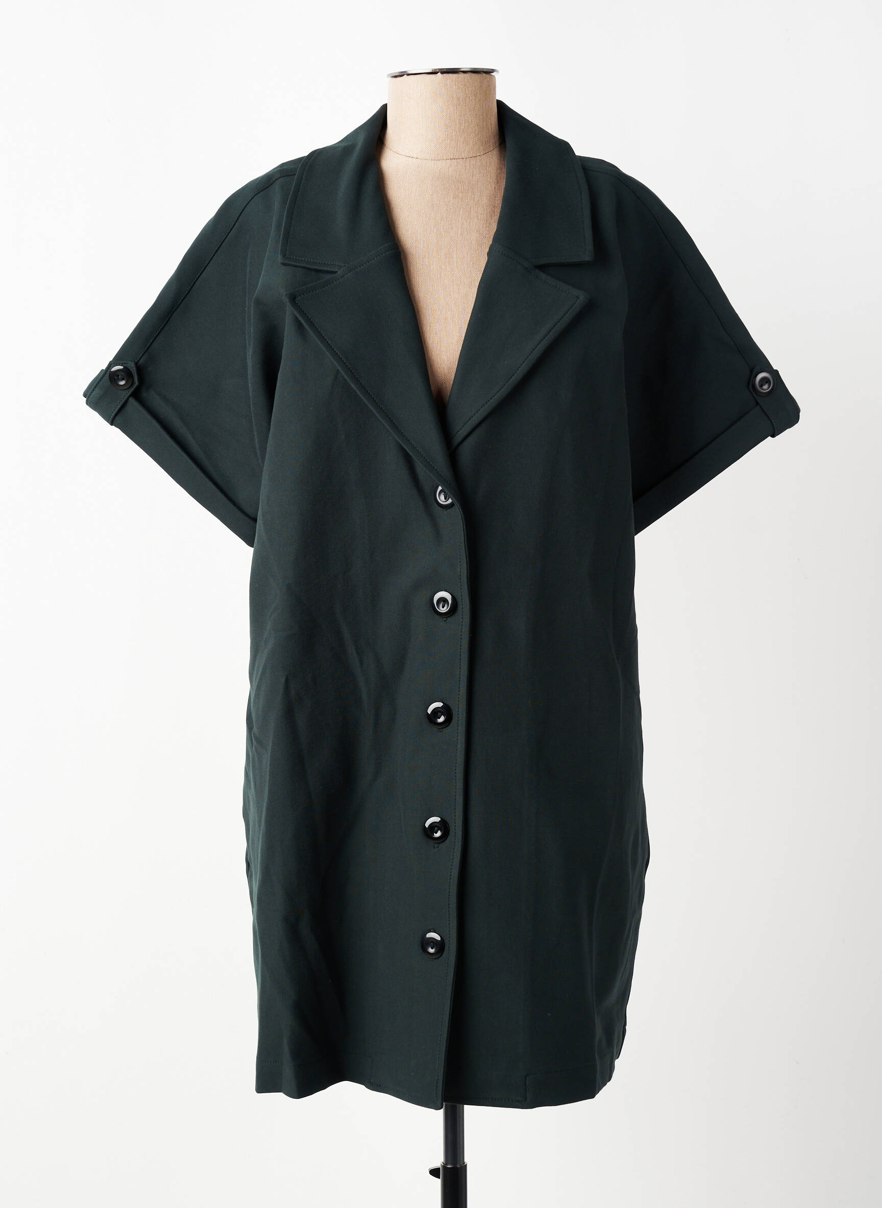 Rochie scurtă mâneci scurte mâneci scurte verde COUTURIST femeie