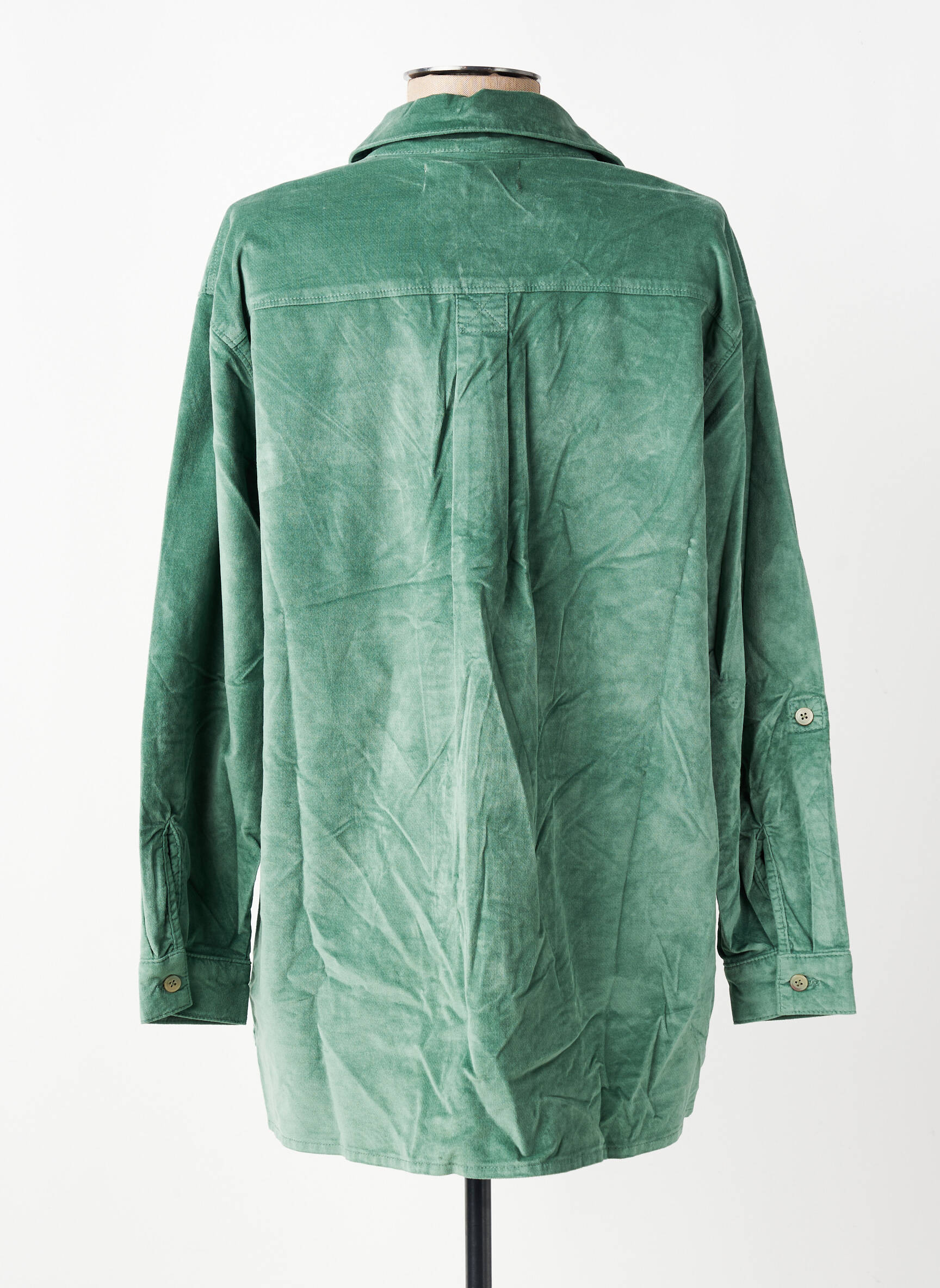 Cămașă croială dreaptă mâneci lungi verde COUTURIST femeie