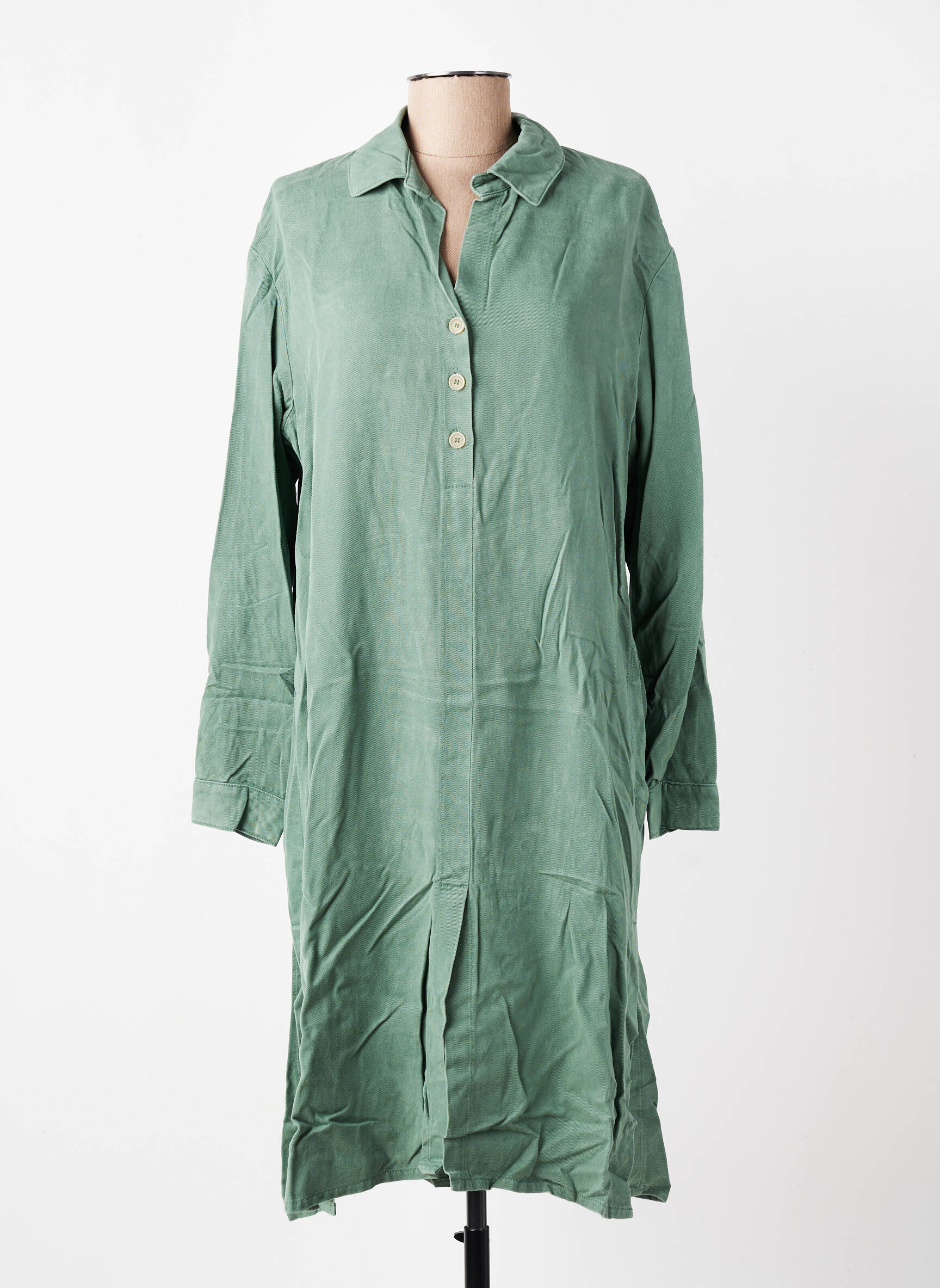 Rochie lungă mâneci lungi mâneci lungi verde COUTURIST femeie