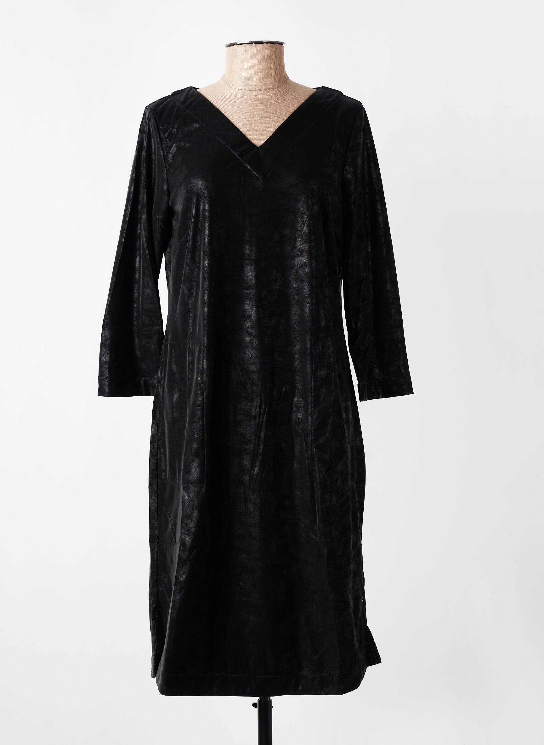 Rochie midi mâneci lungi mâneci lungi negru COUTURIST femeie