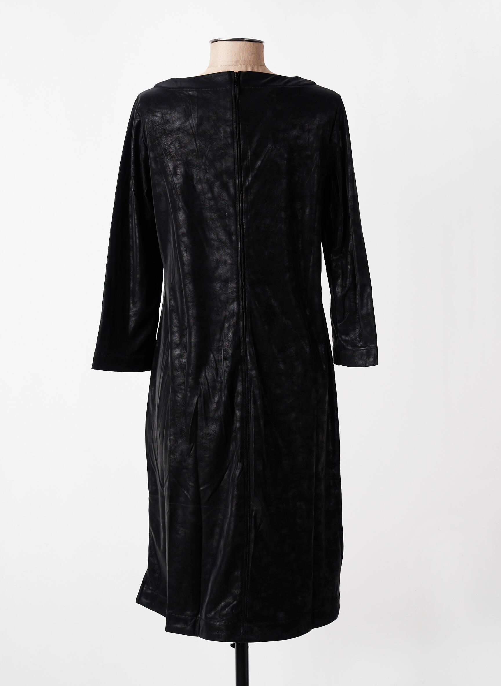 Rochie midi mâneci lungi mâneci lungi negru COUTURIST femeie