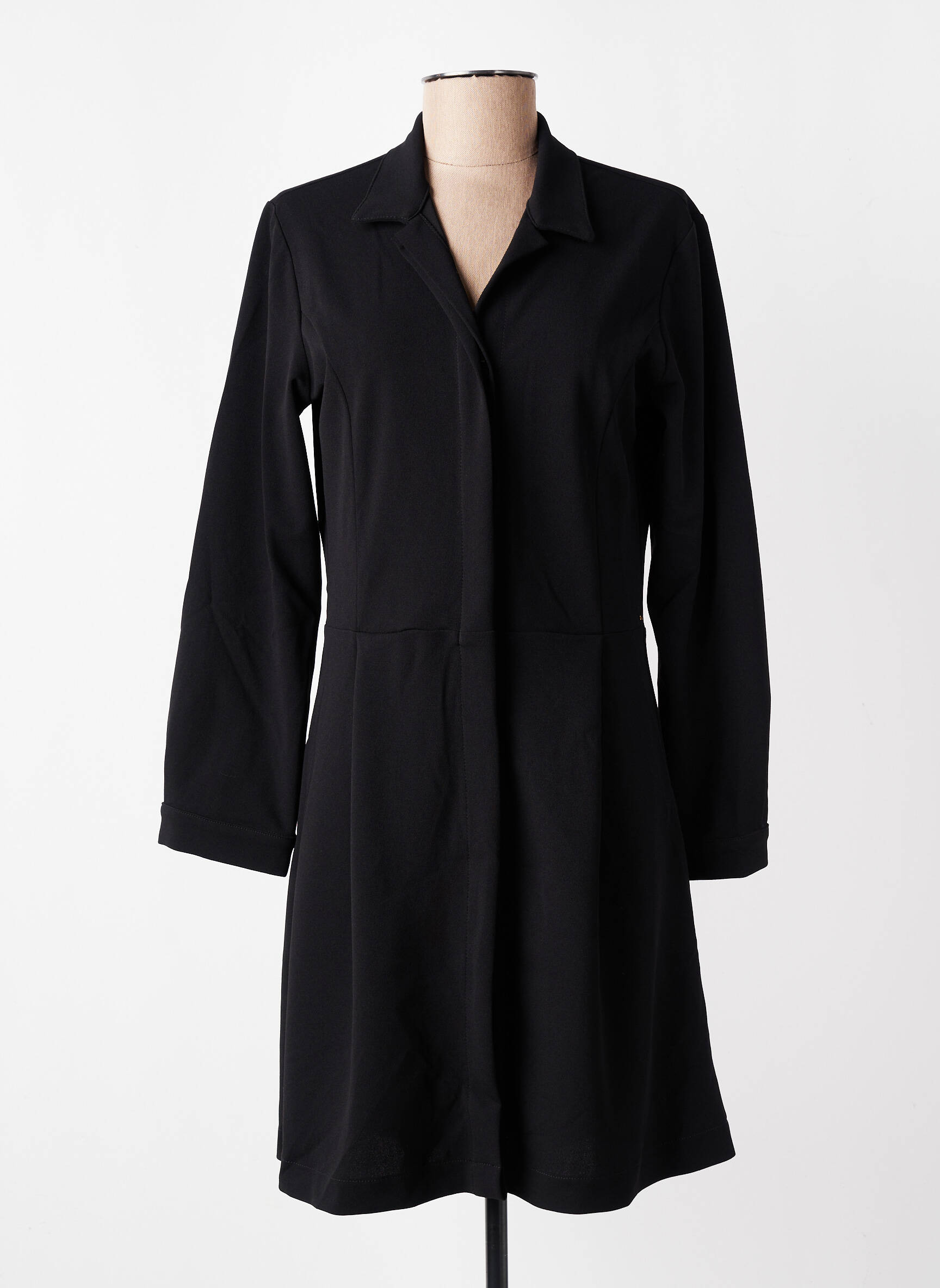 Rochie scurtă mâneci 3/4 mâneci 3/4 negru COUTURIST femeie
