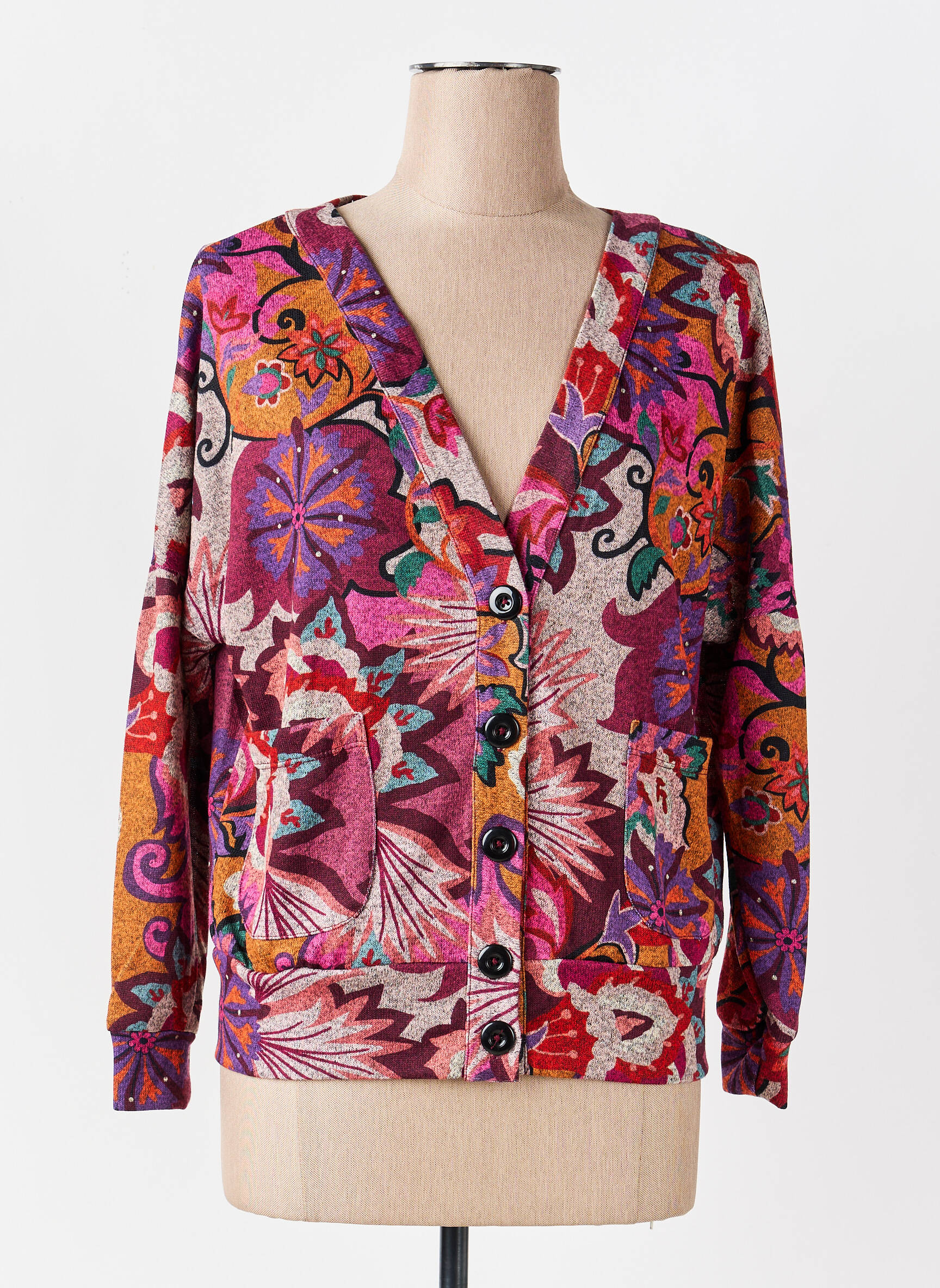 Jachete casual guler rotund roz COUTURIST femeie