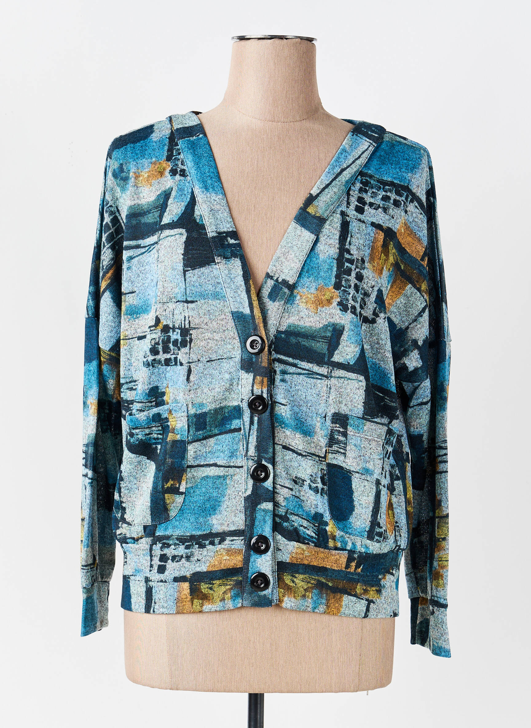 Jachete casual buzunare albastru COUTURIST femeie