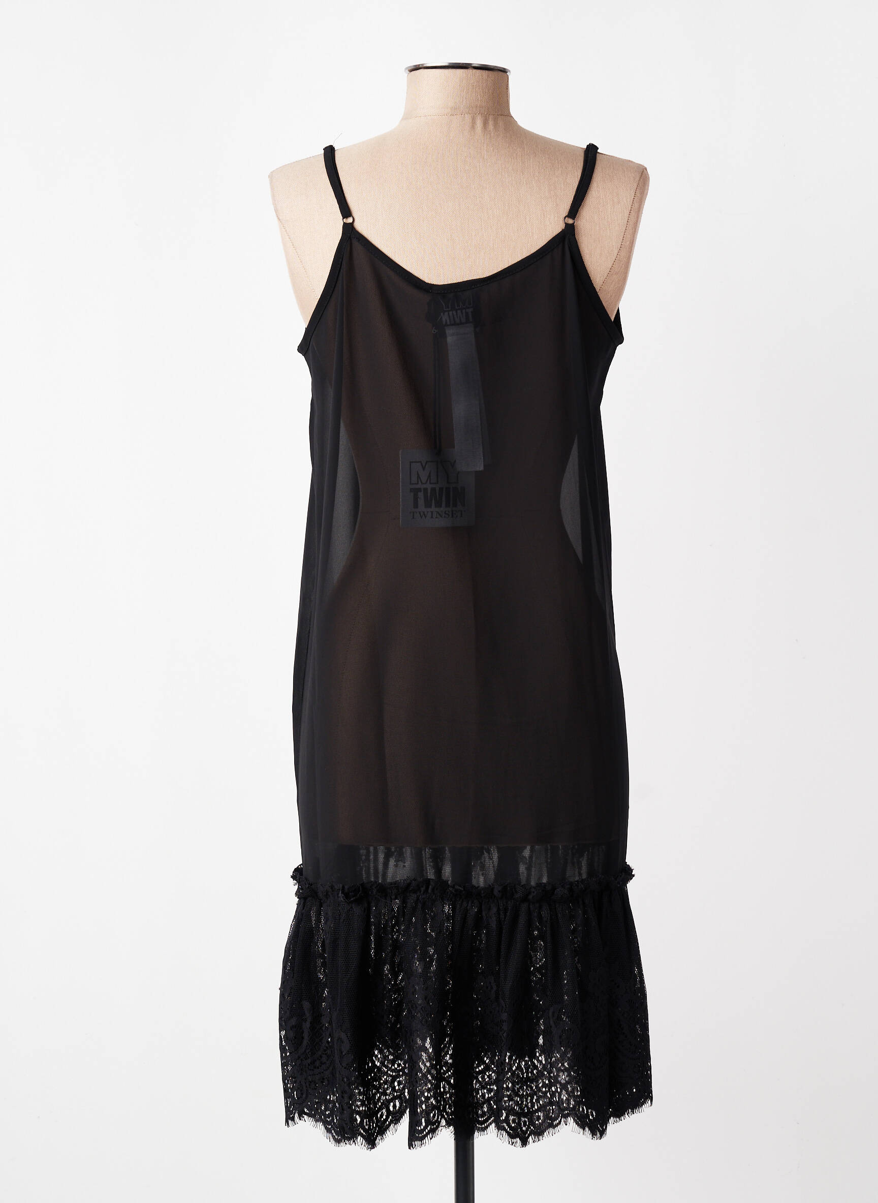 Jupon/fond de rochie ușoară și transparentă negru MY TWIN femeie