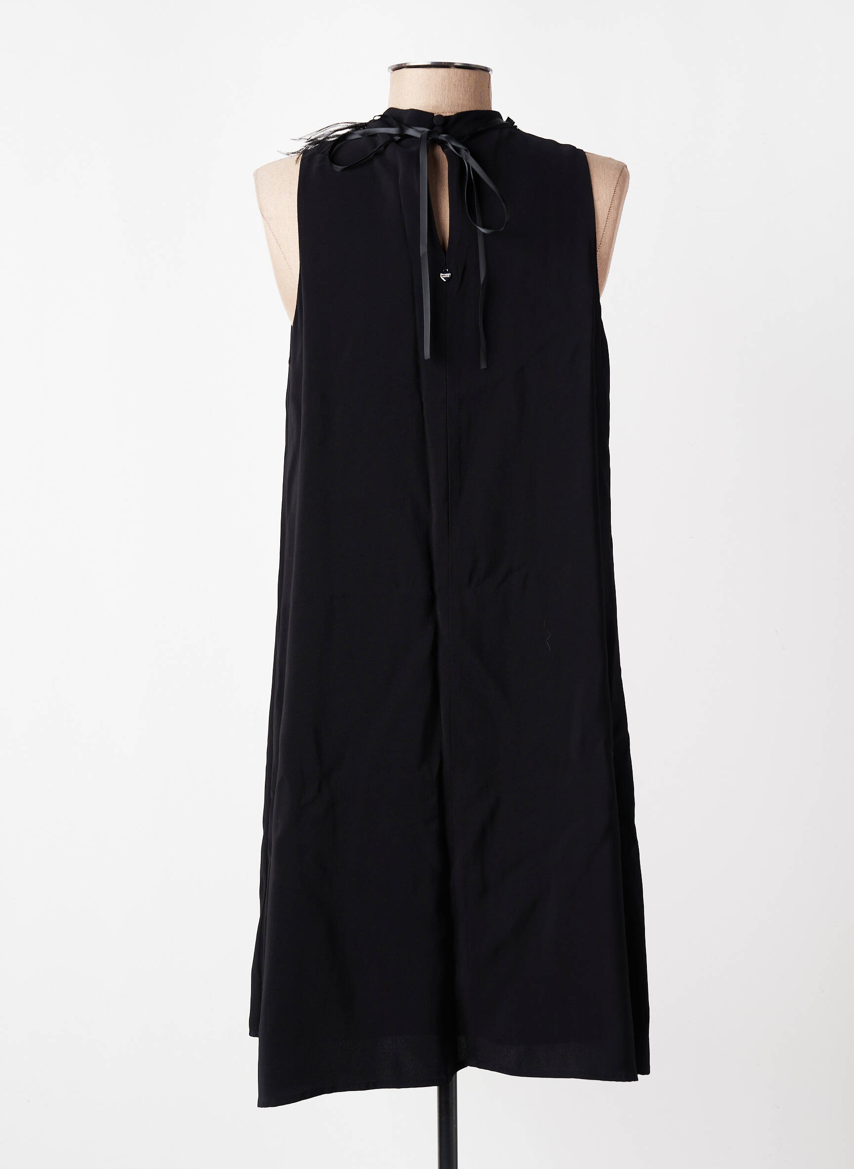 Rochie midi croială fluidă fără mâneci negru TWINSET femeie