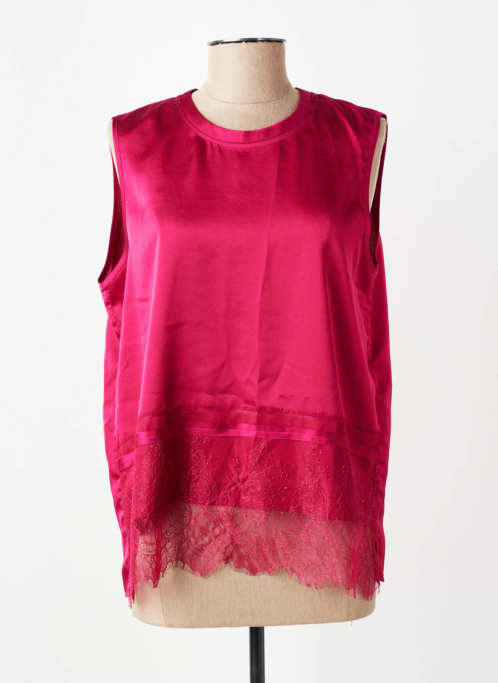 Top croială fluidă fără mâneci roz TWINSET femeie