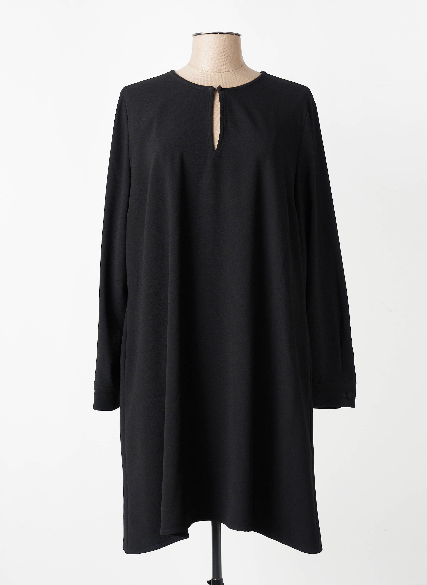 Rochie midi croială fluidă mâneci lungi negru RIVER WOODS femeie