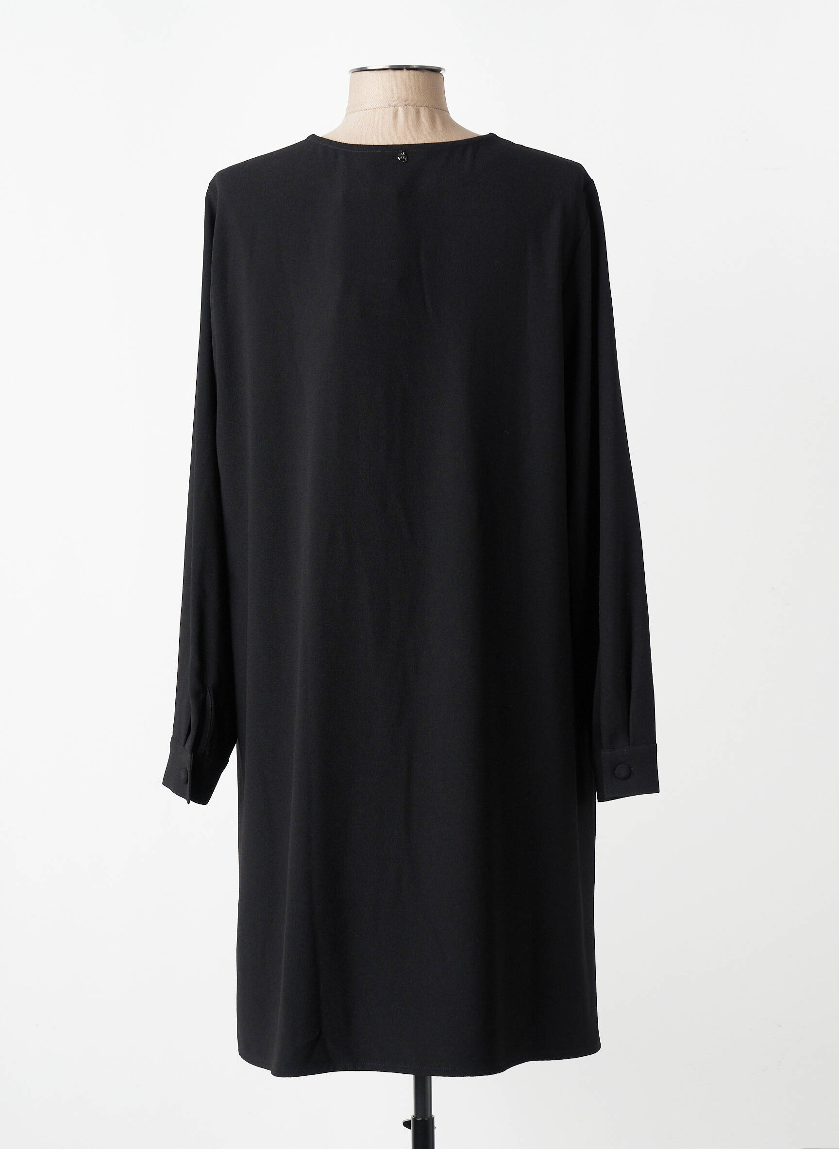 Rochie midi croială fluidă mâneci lungi negru RIVER WOODS femeie