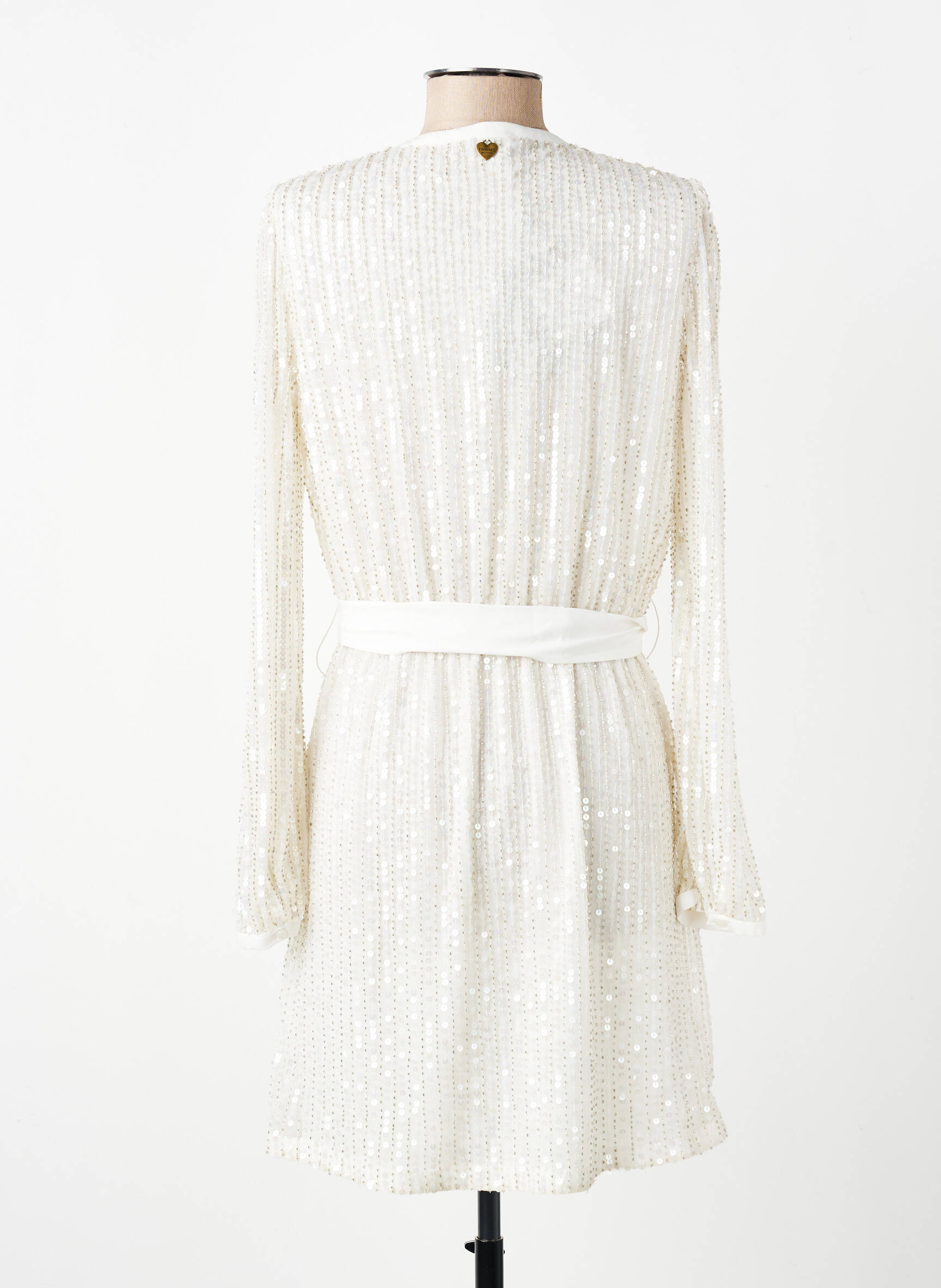 Rochie midi croială fluidă mâneci lungi alb TWINSET femeie