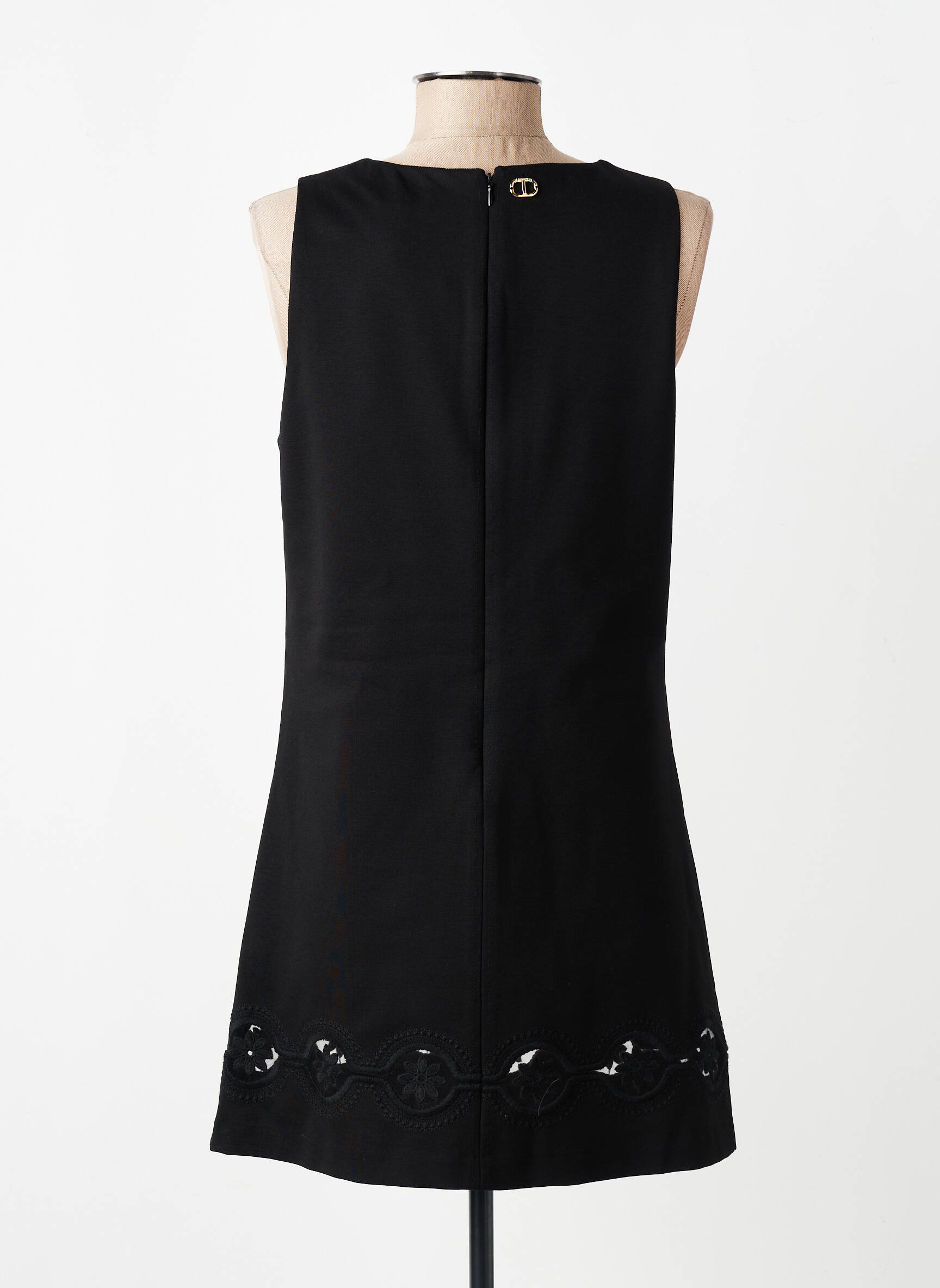 Rochie midi fără mâneci fără mâneci negru TWINSET femeie