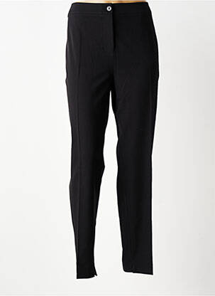 Pantalon chino țesătură poplin mărime normală negru HANA SAN femeie