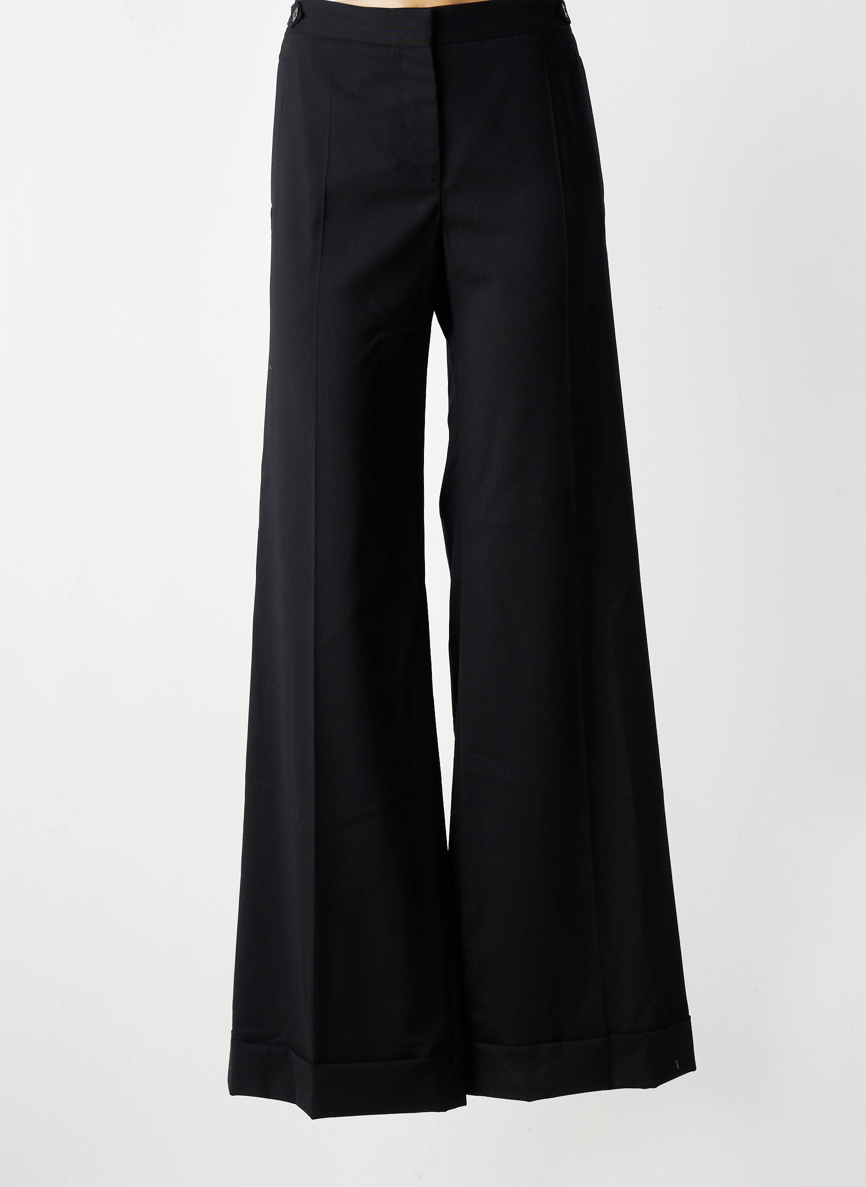 Pantalon larg țesătură crep mărime normală negru RED VALENTINO femeie