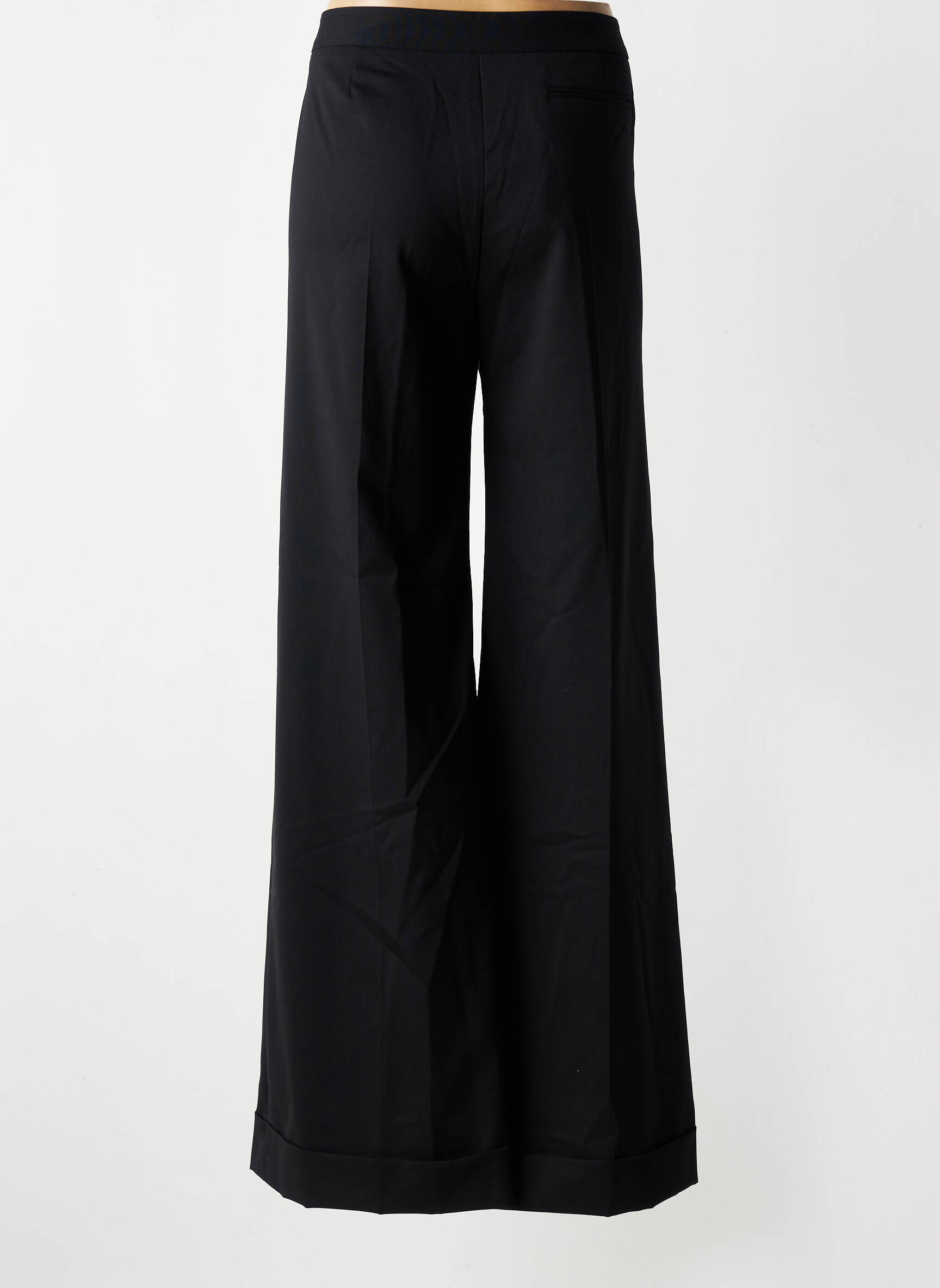 Pantalon larg țesătură crep mărime normală negru RED VALENTINO femeie