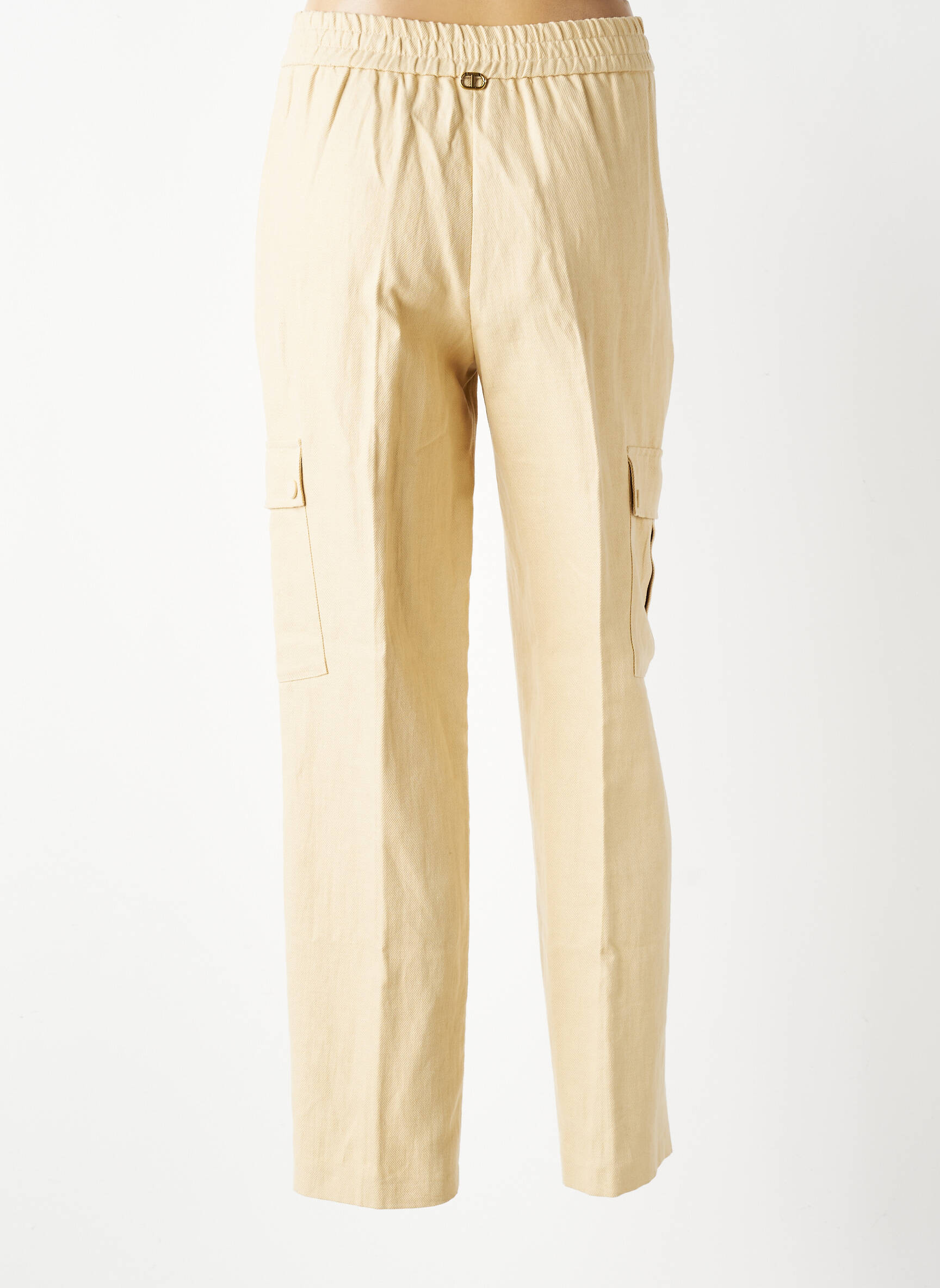 Pantalon cargo subțire mărime normală bej TWINSET femeie