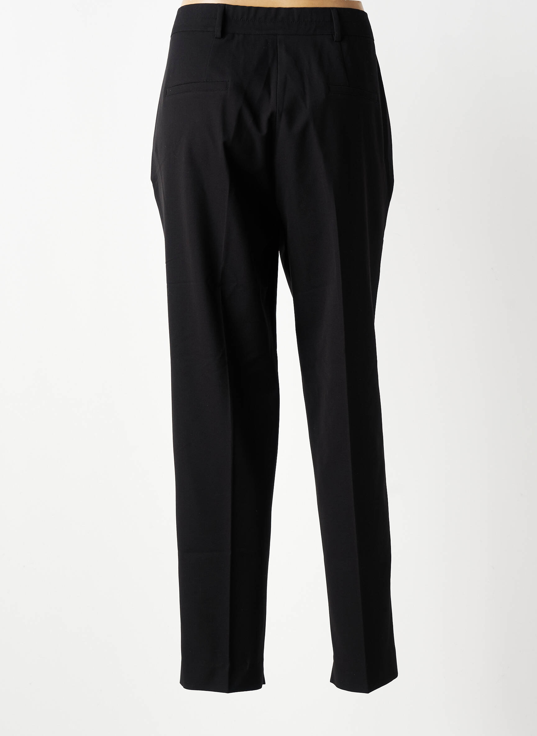 Pantalon chino țesătură poplin mărime normală negru HANA SAN femeie