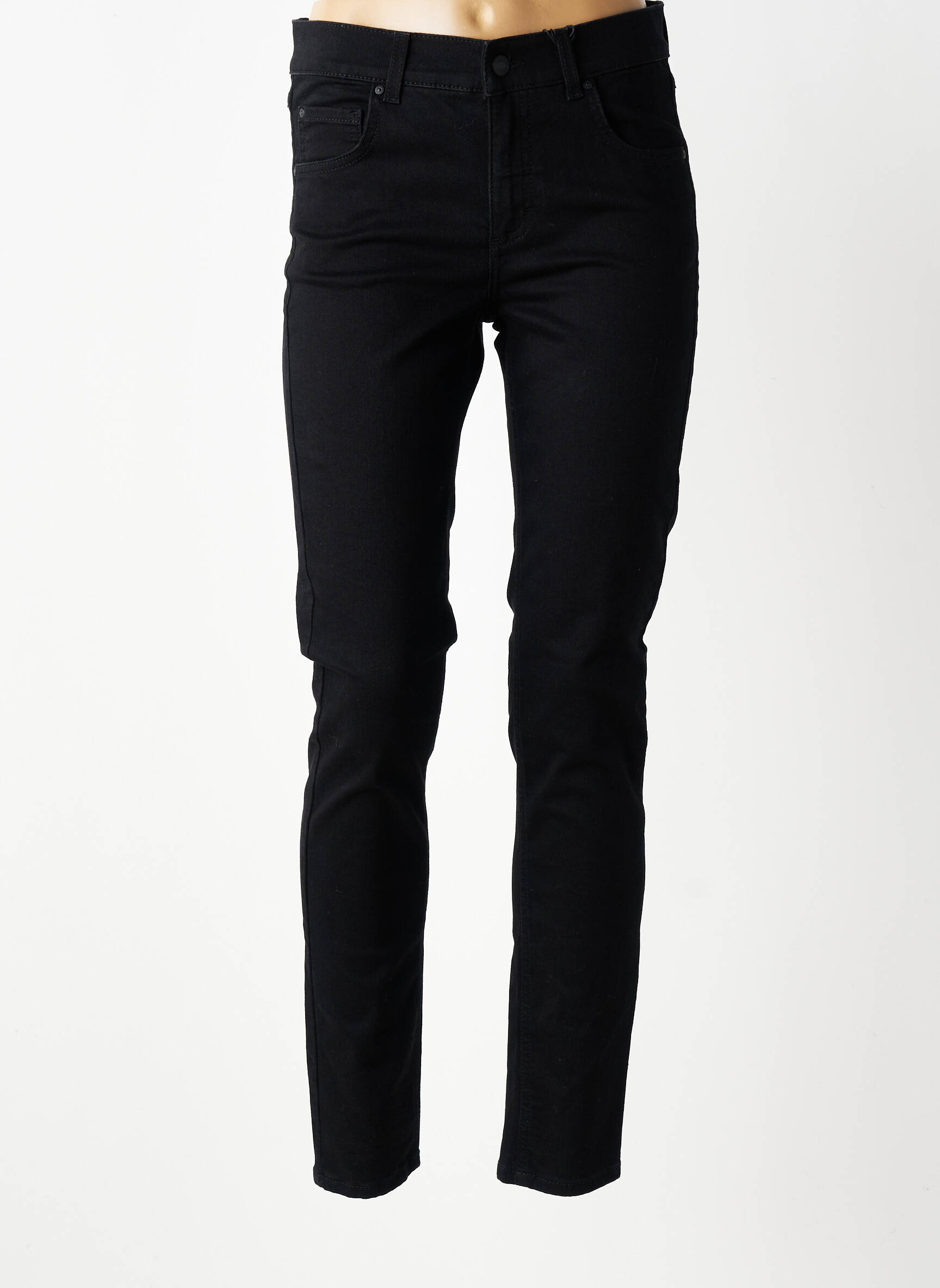 Blugi skinny țesătură brută mărime normală negru ANGELS femeie