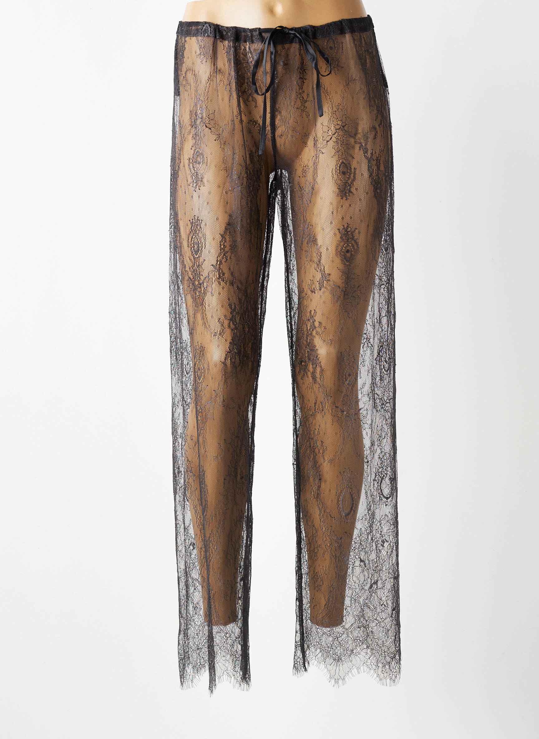 Pantalon drept talie elastică mărime normală gri VIVIS femeie