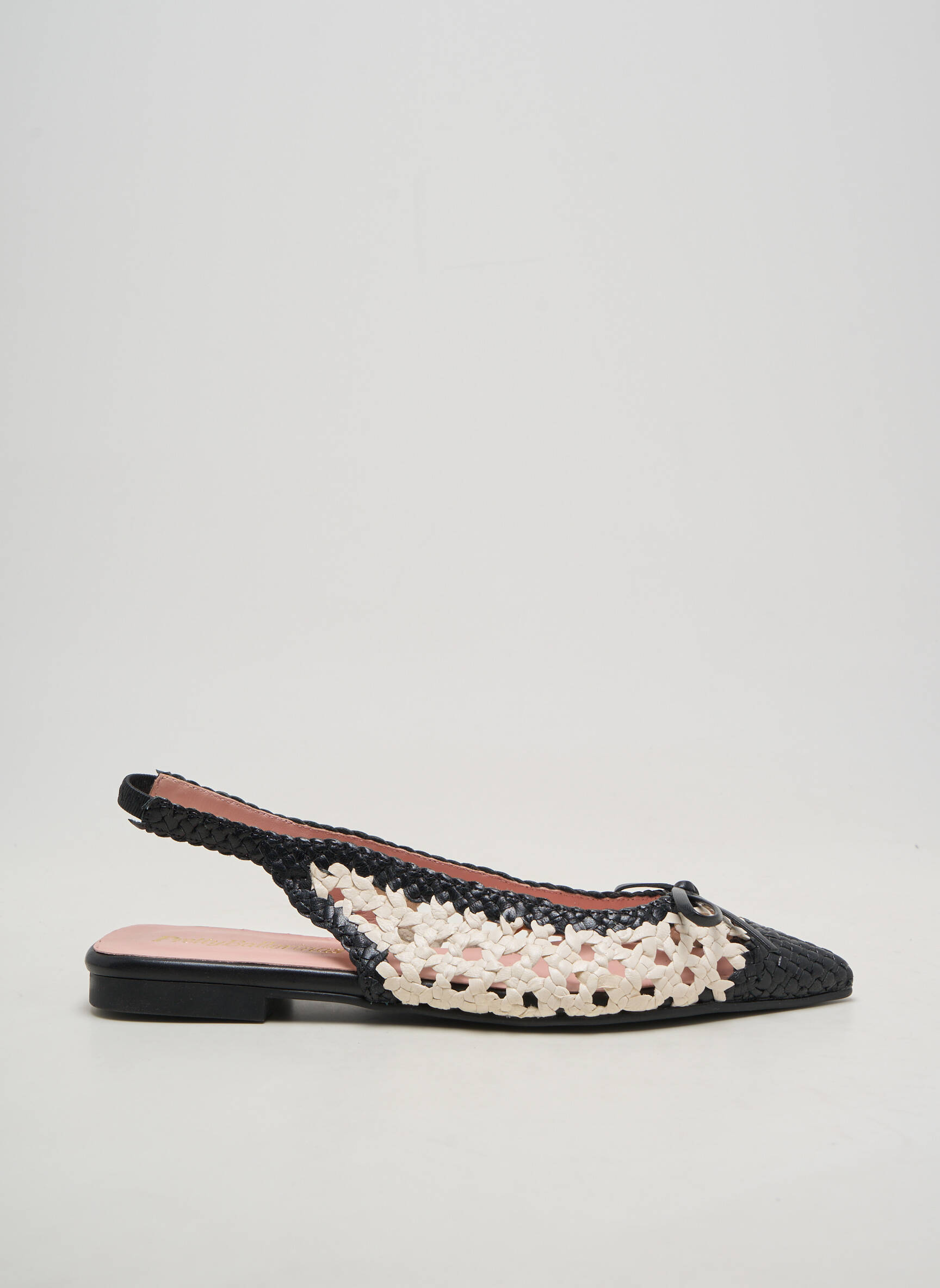 Sandale/pantofi decupați chiquet toc plat până la 3 cm negru PRETTY BALLERINAS femeie