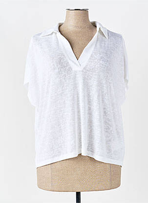 Tricou țesătură jersey mâneci scurte alb MARBLE femeie